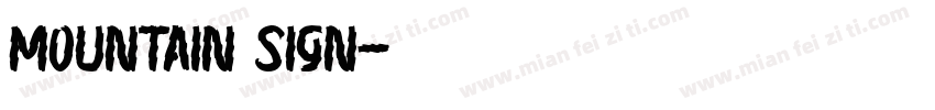 mountain sign字体转换